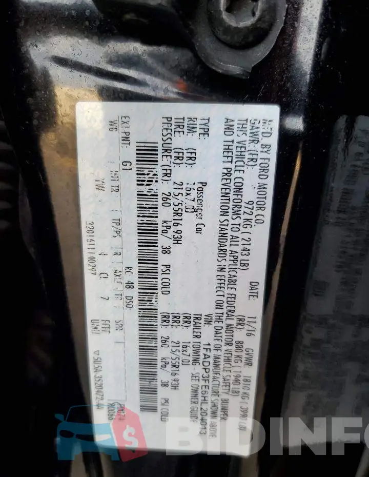 1FADP3FE6HL204013 Photo# 12