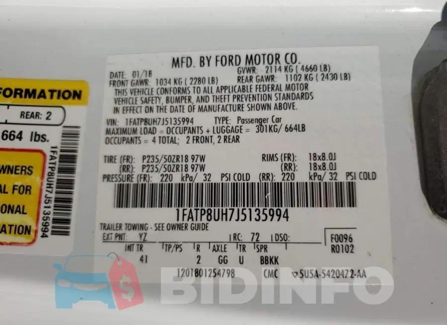 1FATP8UH7J5135994 Photo# 12