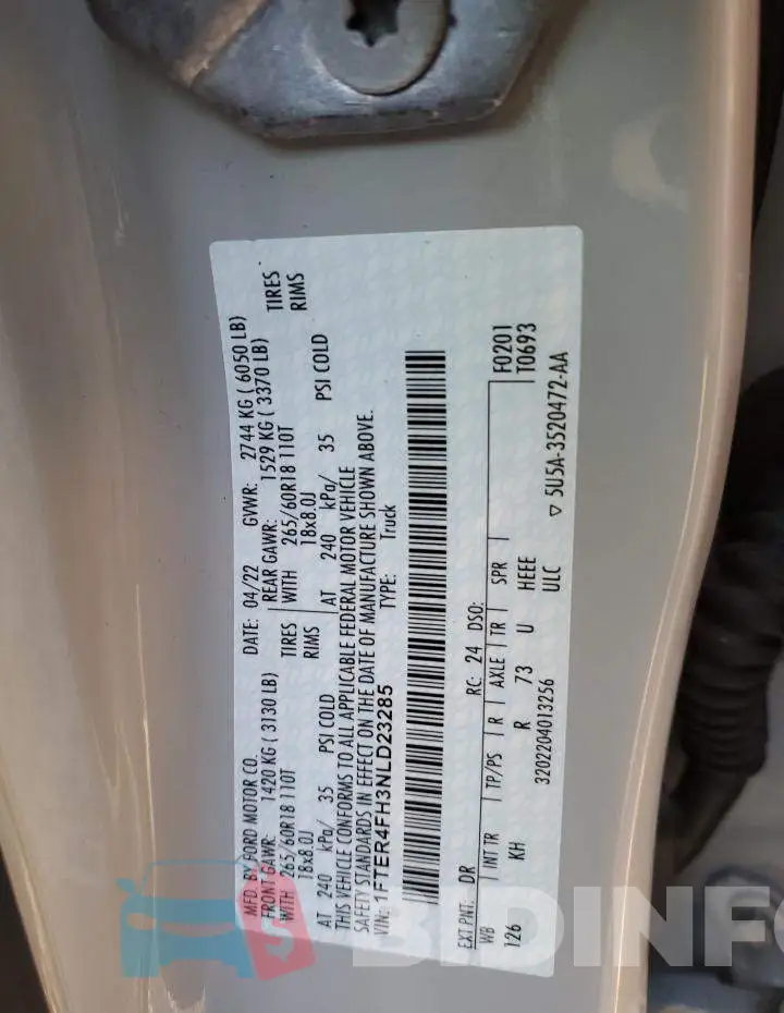 1FTER4FH3NLD23285 Photo# 12