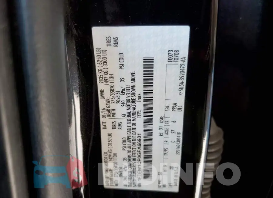 1FTEW1CP0GFA66901 Photo# 12