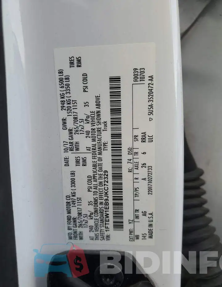 1FTEW1EB9JKC72329 Photo# 13