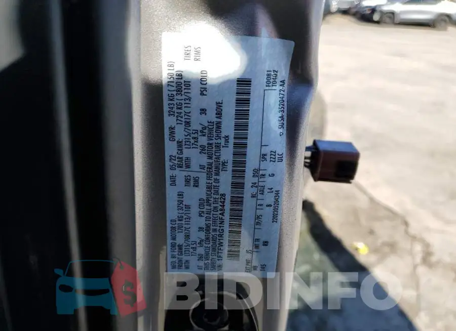 1FTFW1RG1NFA84428 Photo# 12