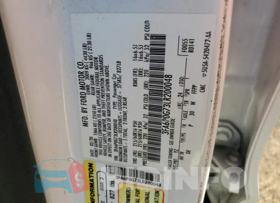 3FA6P0G73LR200048 Photo# 12