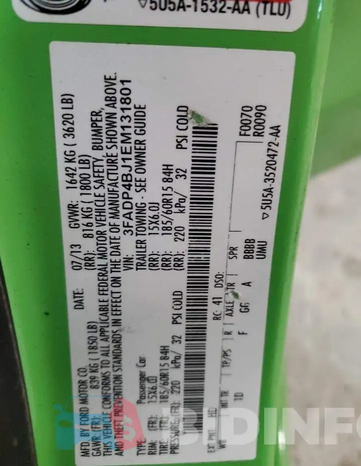 3FADP4BJ1EM131801 Photo# 12