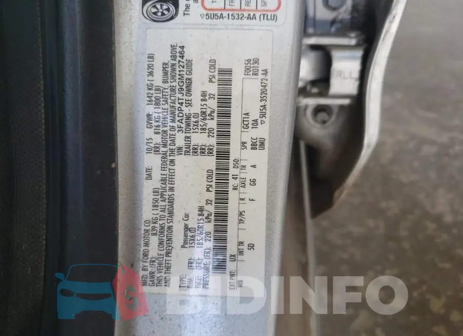 3FADP4TJ9GM127464 Photo# 12