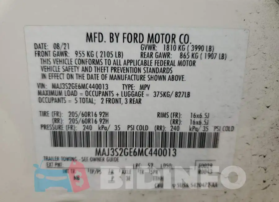 MAJ3S2GE6MC440013 Photo# 13