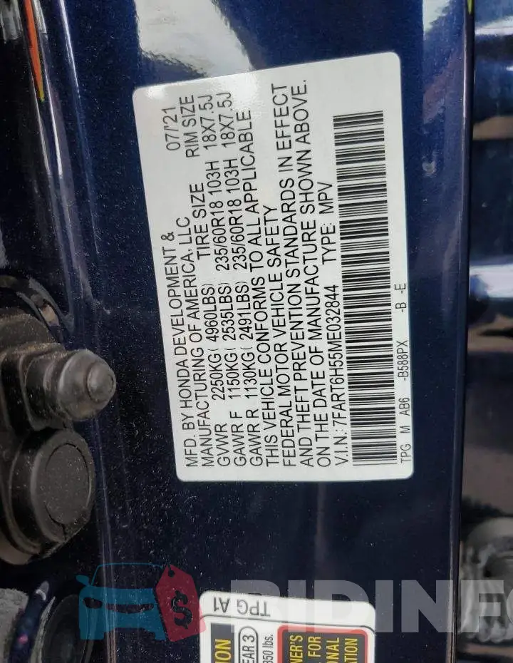 7FART6H55ME032844 Photo# 14