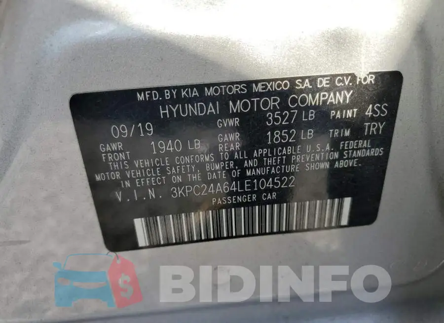 3KPC24A64LE104522 Photo# 13