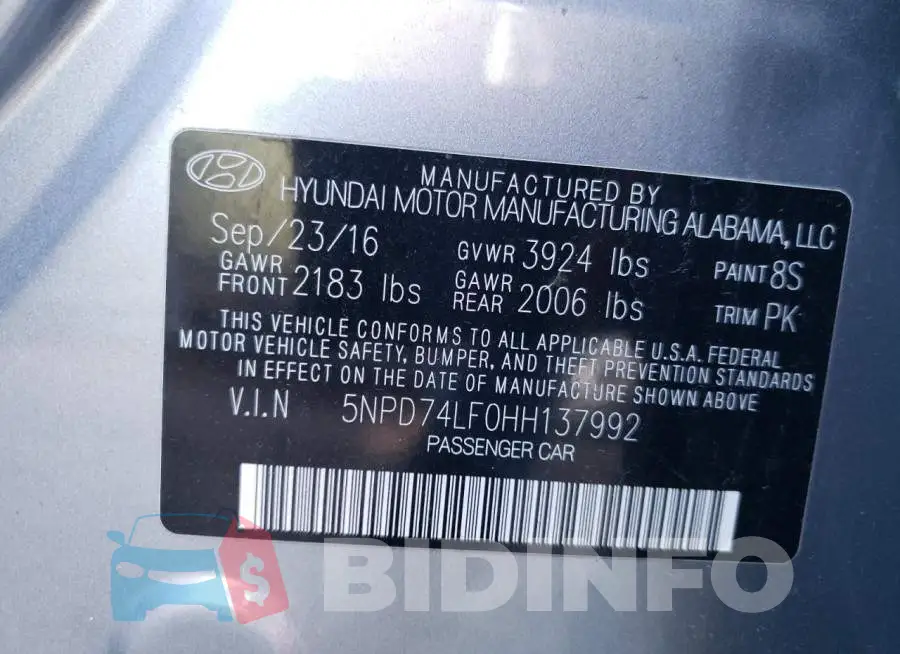 5NPD74LF0HH137992 Photo# 12