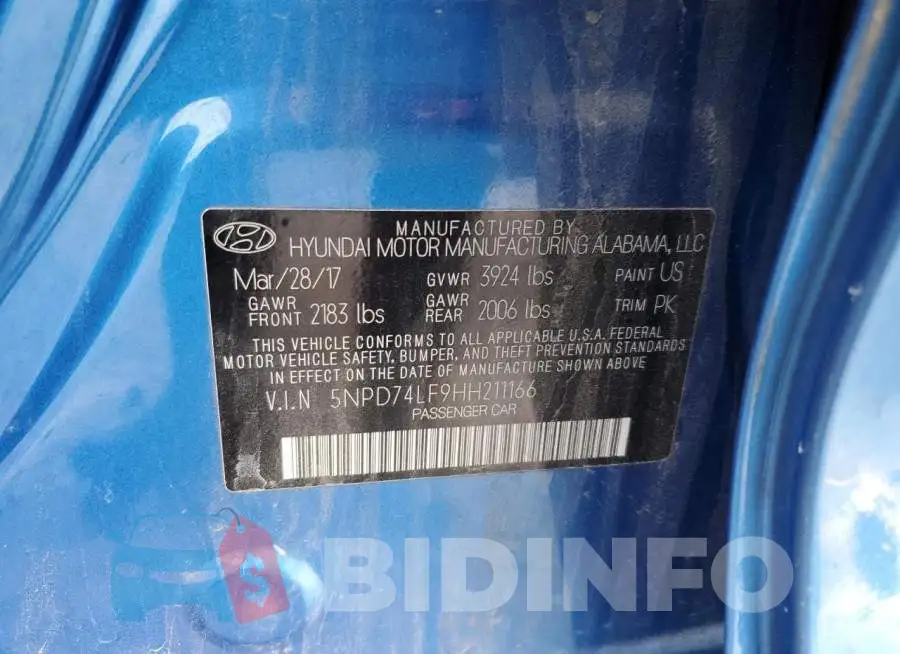 5NPD74LF9HH211166 Photo# 12