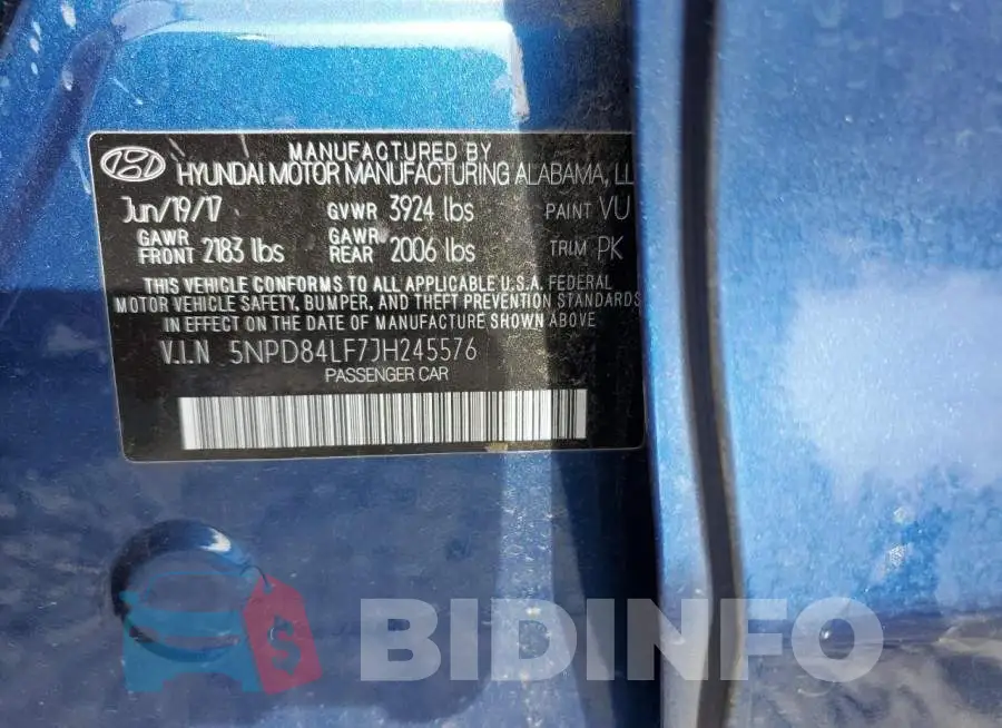 5NPD84LF7JH245576 Photo# 12
