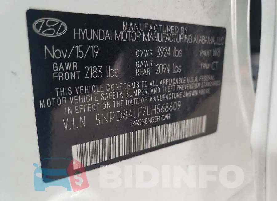 5NPD84LF7LH568609 Photo# 12