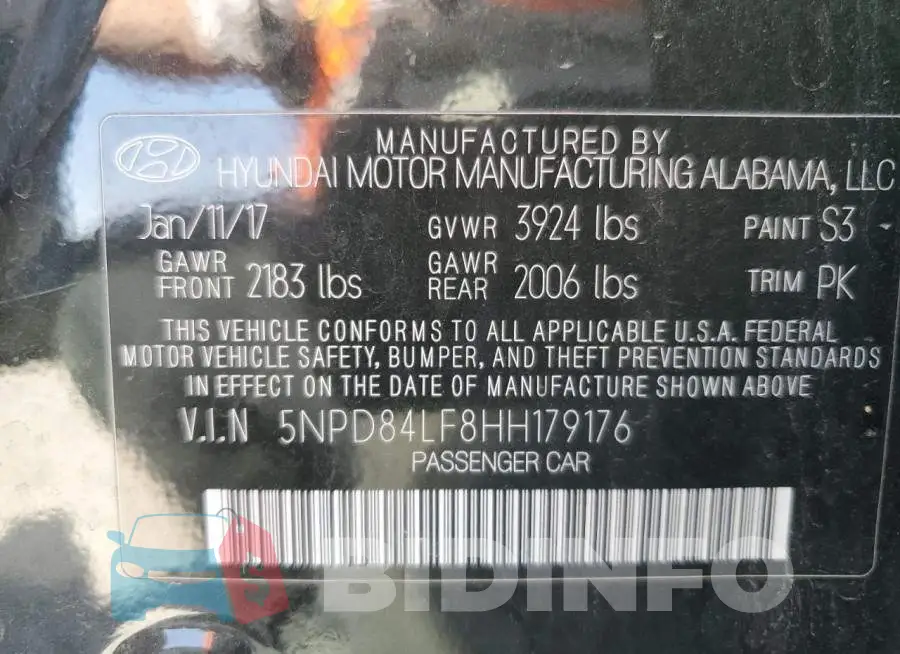 5NPD84LF8HH179176 Photo# 12