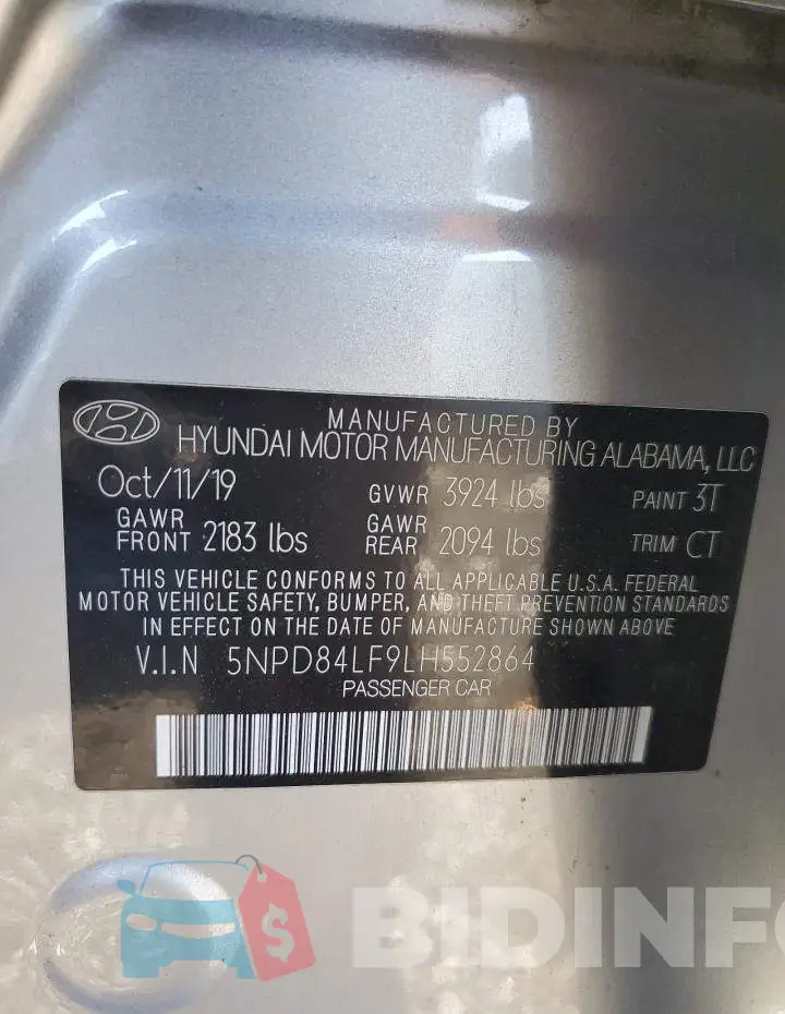 5NPD84LF9LH552864 Photo# 12