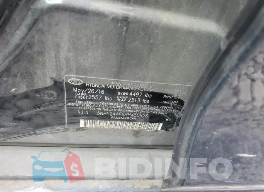 5NPE24AF6HH450826 Photo# 12