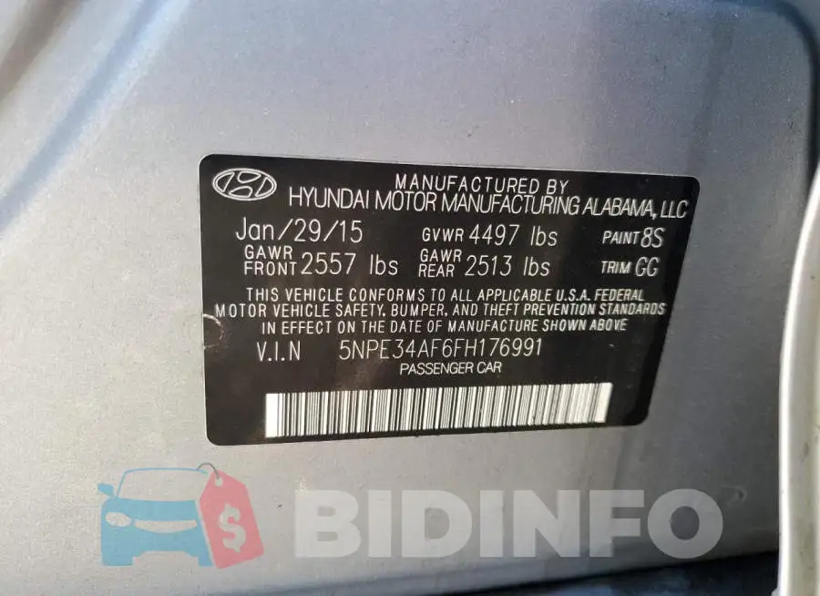 5NPE34AF6FH176991 Photo# 12