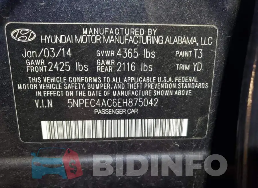 5NPEC4AC6EH875042 Photo# 12