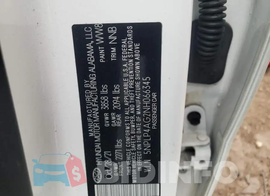 5NPLP4AG2NH066345 Photo# 13