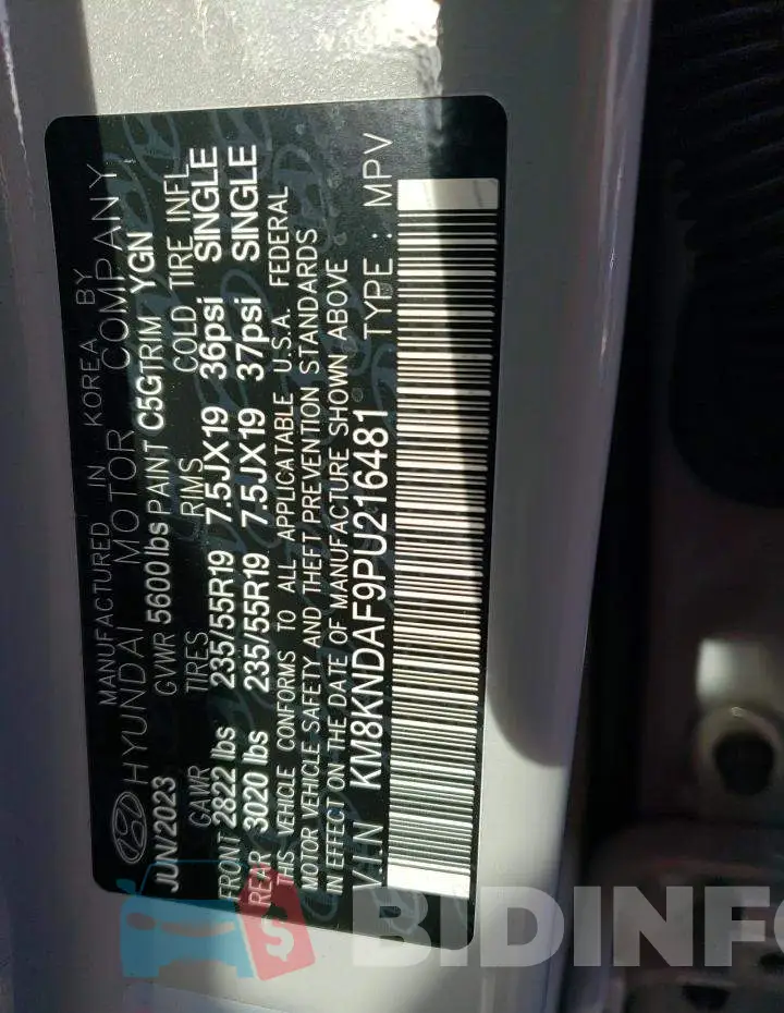 KM8KNDAF9PU216481 Photo# 13