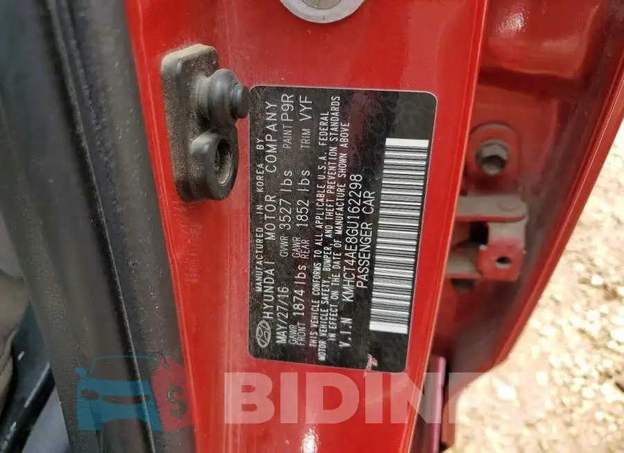 KMHCT4AE8GU162298 Photo# 12