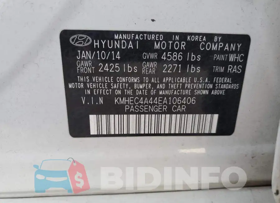 KMHEC4A44EA106406 Photo# 12
