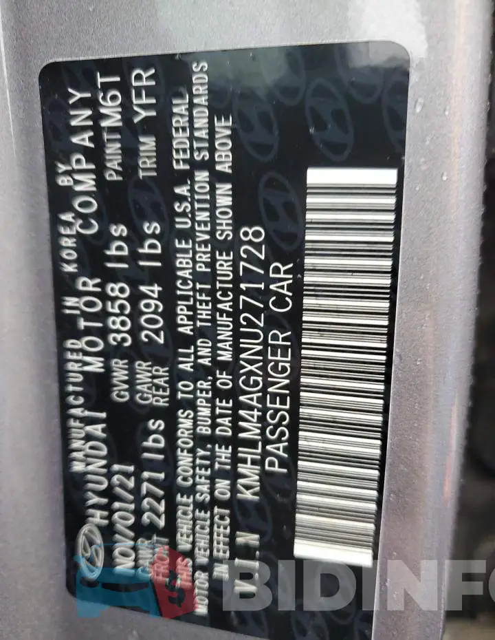 KMHLM4AGXNU271728 Photo# 12