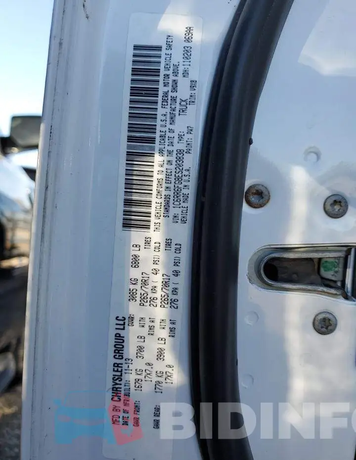 1C6RR6FG8ES203838 Photo# 12