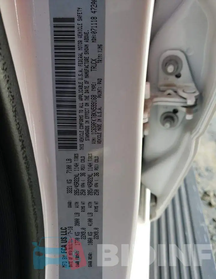 1C6SRFKT8KN599168 Photo# 12