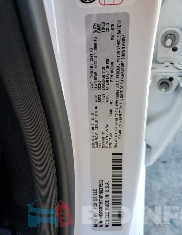 1C6SRFMT4PN637502 Photo# 12