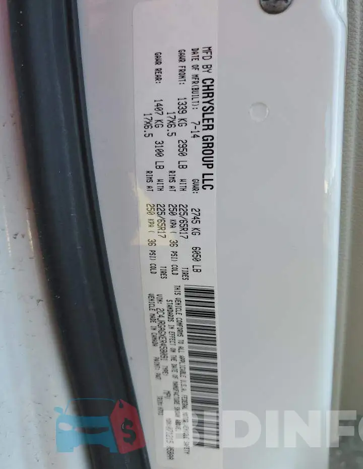 2C4JRGAGXER458091 Photo# 13