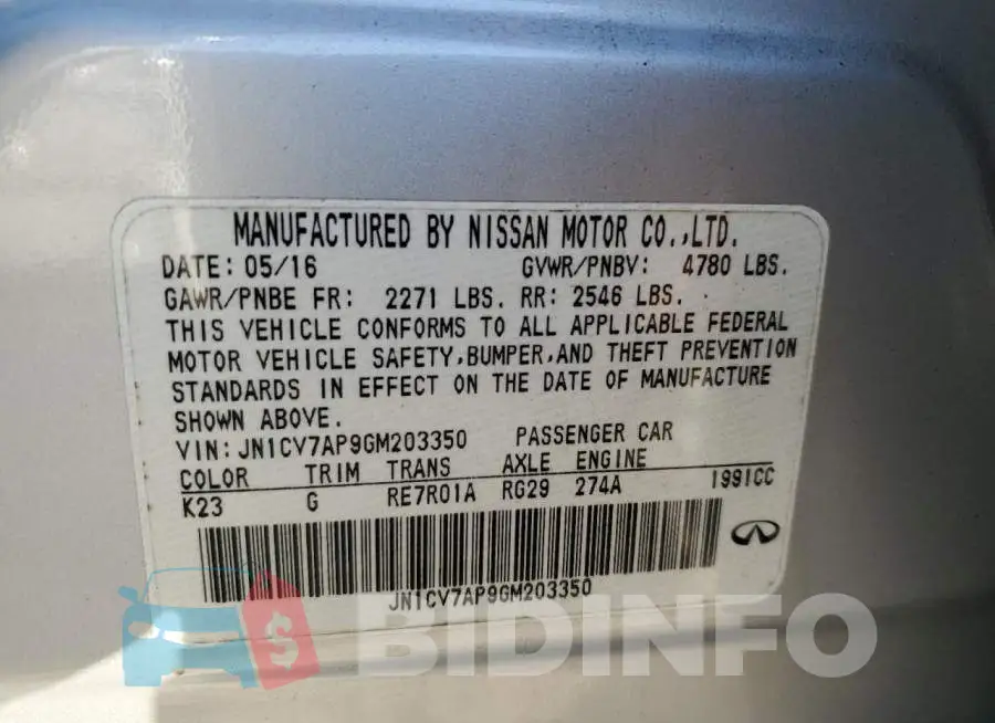 JN1CV7AP9GM203350 Photo# 13