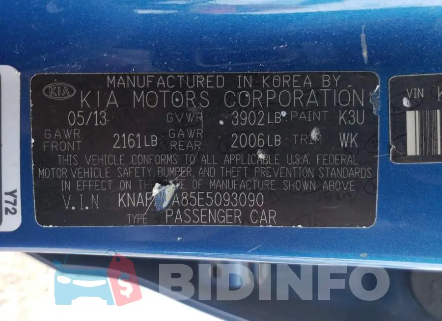 KNAFX4A85E5093090 Photo# 12