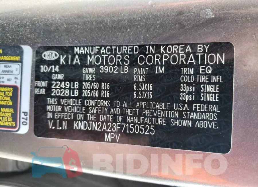 KNDJN2A23F7150525 Photo# 12