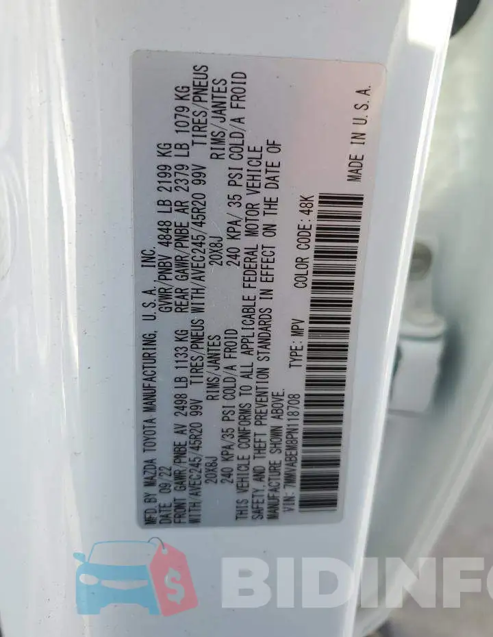 7MMVABEM8PN118708 Photo# 13