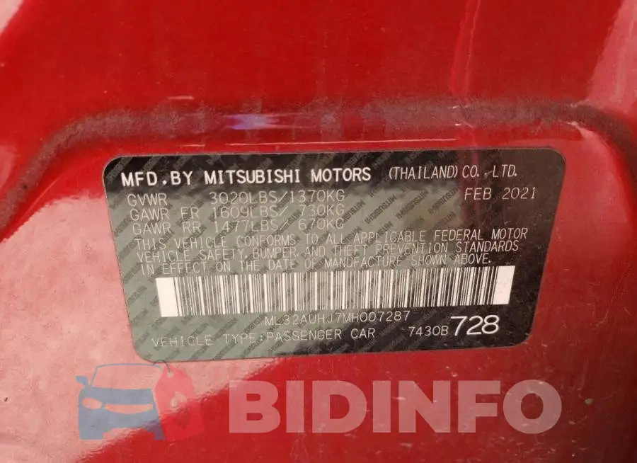 ML32AUHJ7MH007287 Photo# 12