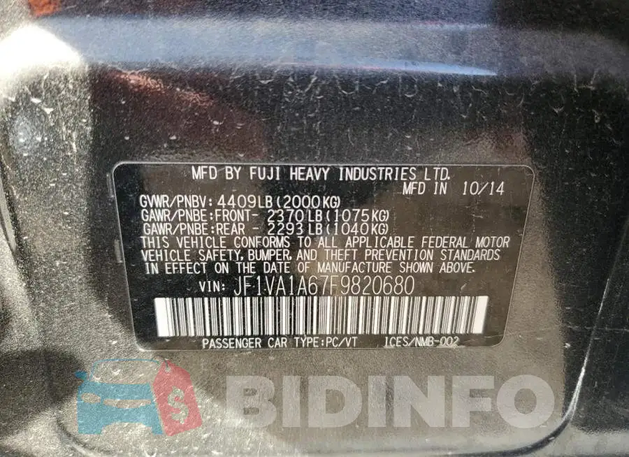 JF1VA1A67F9820680 Photo# 12