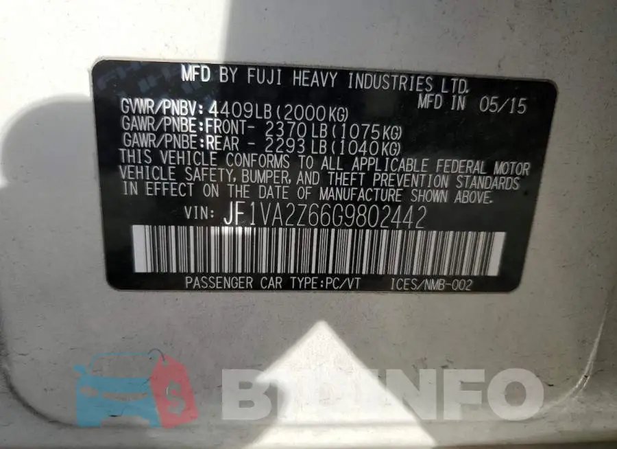 JF1VA2Z66G9802442 Photo# 12