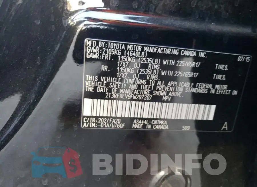 2T3RFREV9FW297207 Photo# 13