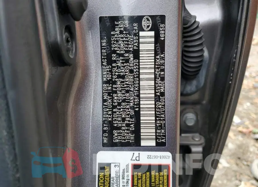 4T1BF1FK6GU155530 Photo# 12