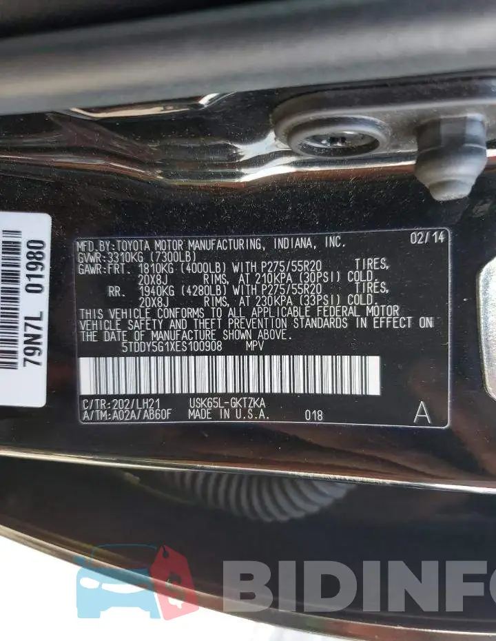 5TDDY5G1XES100908 Photo# 13