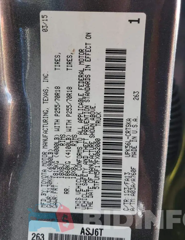 5TFUM5F17FX062000 Photo# 12