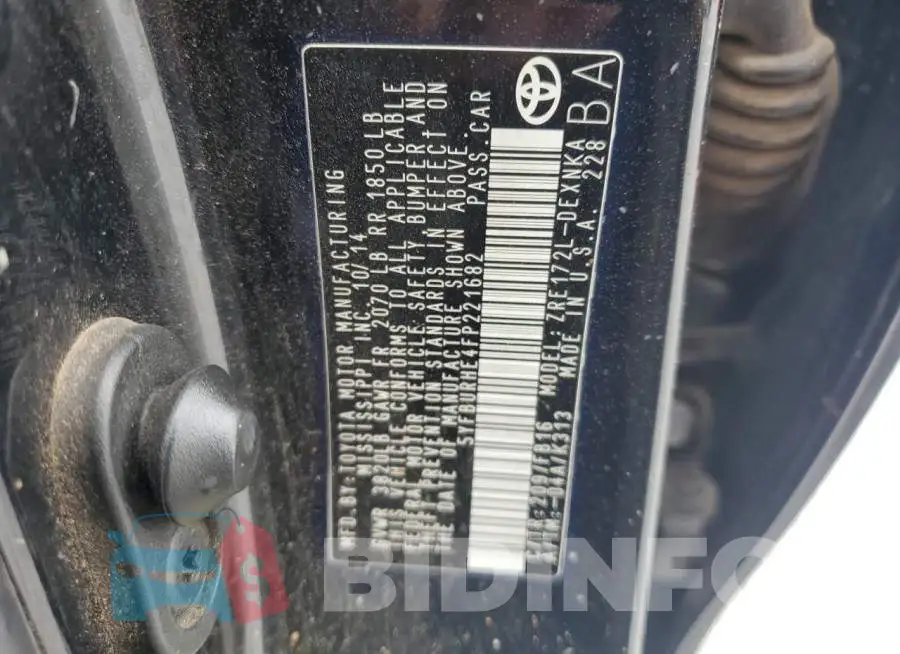 5YFBURHE4FP221682 Photo# 12