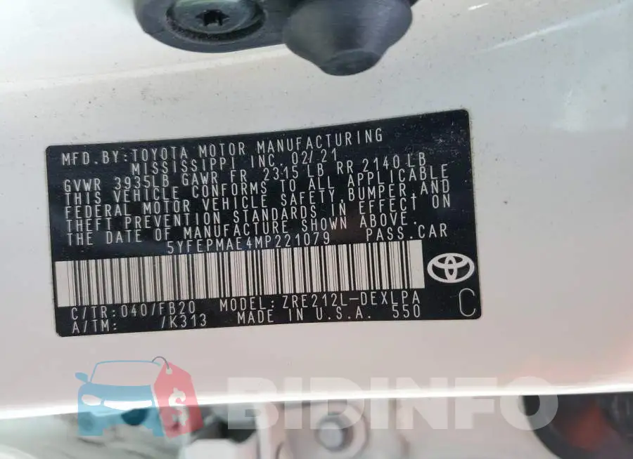 5YFEPMAE4MP221079 Photo# 12