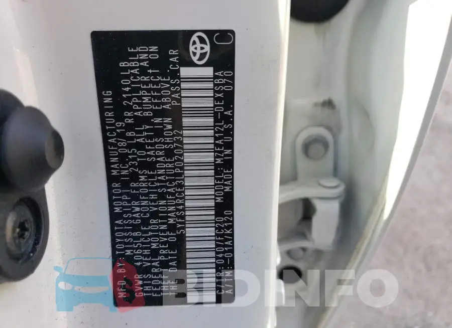 5YFS4RCE3LP020732 Photo# 13