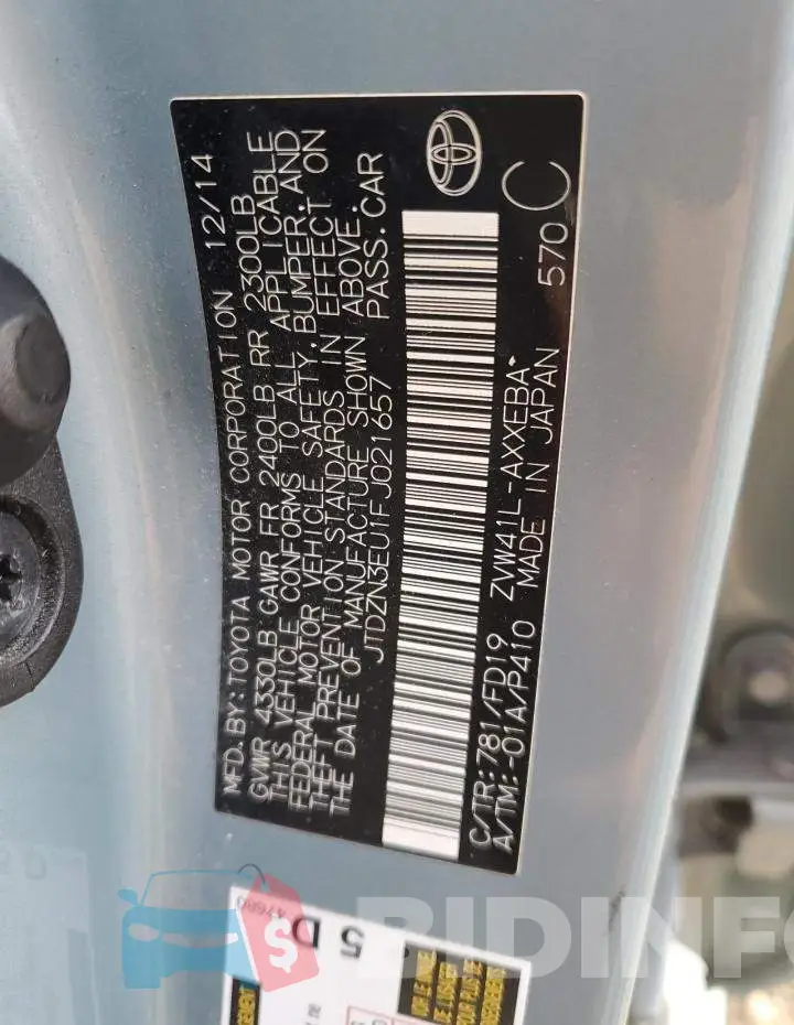 JTDZN3EU1FJ021657 Photo# 12