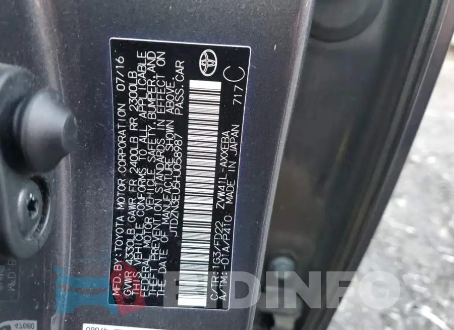 JTDZN3EU5HJ058987 Photo# 12