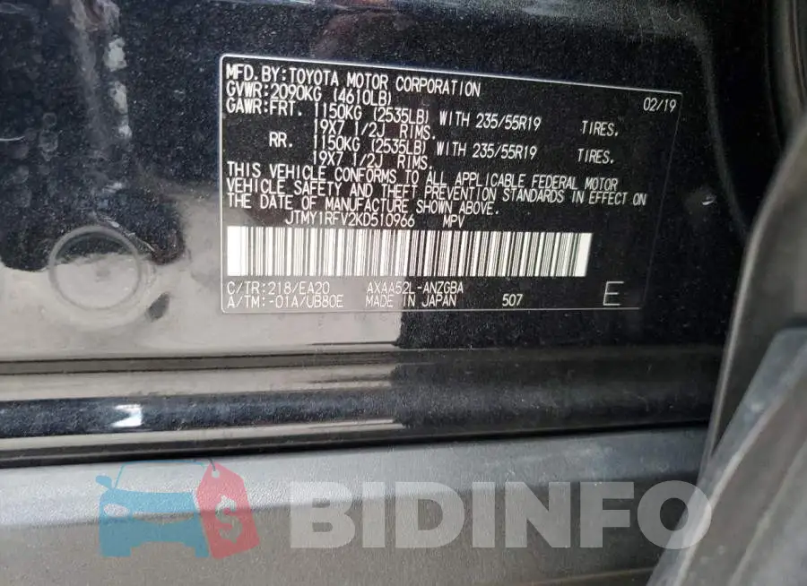 JTMY1RFV2KD510966 Photo# 13