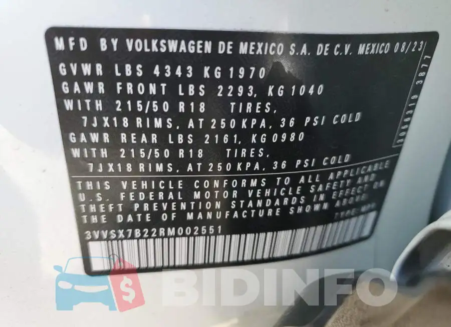 3VVSX7B22RM002551 Photo# 12