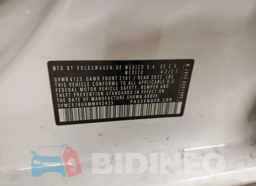 3VWC57BU6MM042423 Photo# 12