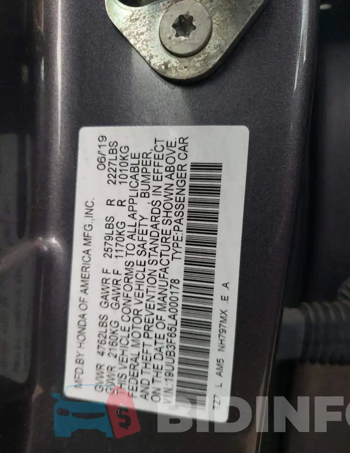 19UUB3F65LA000178 Photo# 12